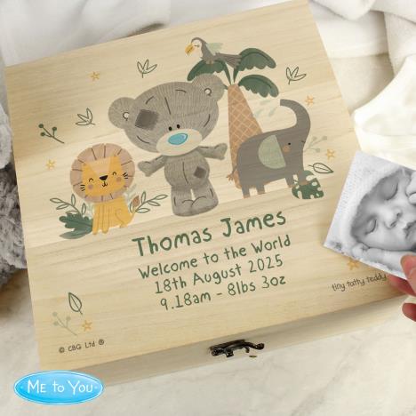 Personalised Tiny Tatty Teddy Jungle Animals Keepsake Box Extra Image 1